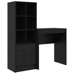 vidaXL Galds Melns ozolkoks 115,5 x 40 x 127 cm 2 gab.