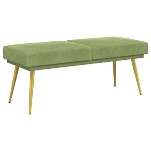 vidaXL Divslāņu sola Gai&scaron;i zaļa 120 x 45 x 46 cm Samts