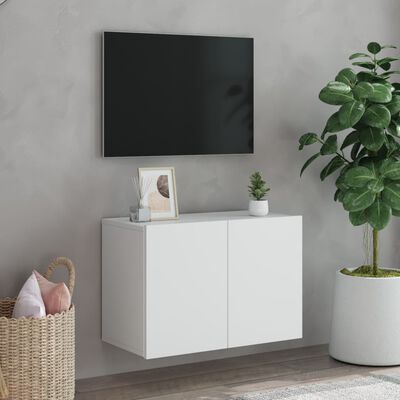 vidaXL TV sienas skapītis, balts, 60x30x41 cm, inženierijas koks