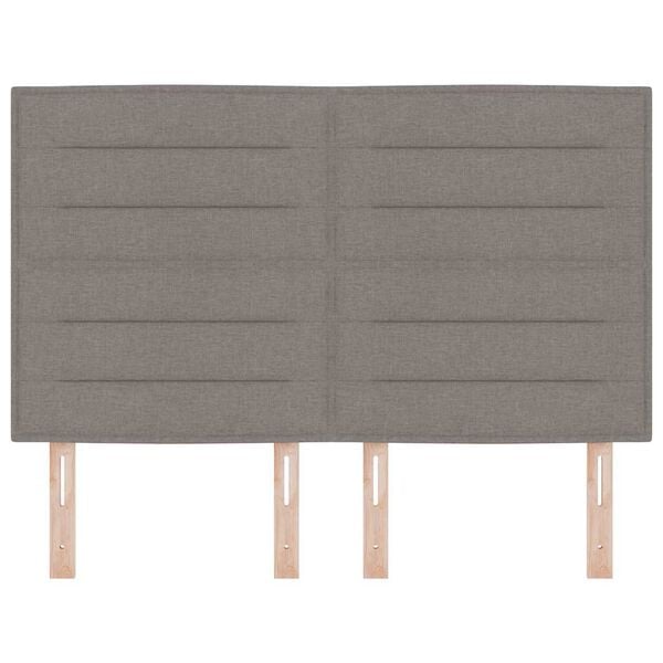 vidaXL Galvgalis ar galvas klāju Pelēkbrūna 144 cm Mākslīgā āda