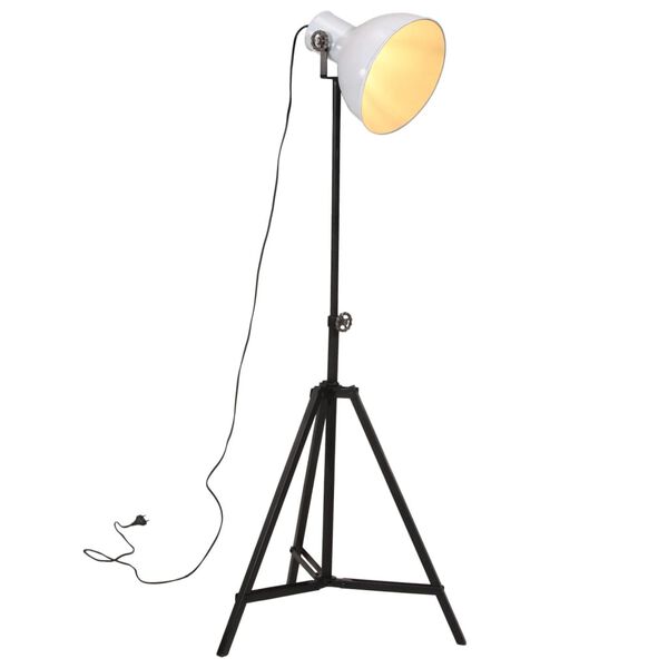 vidaXL grīdas lampa, 25 W, balta, 61x61x90/150 cm, E27