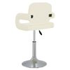 vidaXL bāra krēsls, krēmkrāsas mākslīgā āda