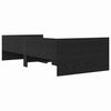 vidaXL Gultas rāmis Melns ozolkoks 90 x 200 cm Ciets priedes koks