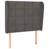 vidaXL galvgalis ar malām, 93x23x118/128 cm, tum&scaron;i pelēks samts