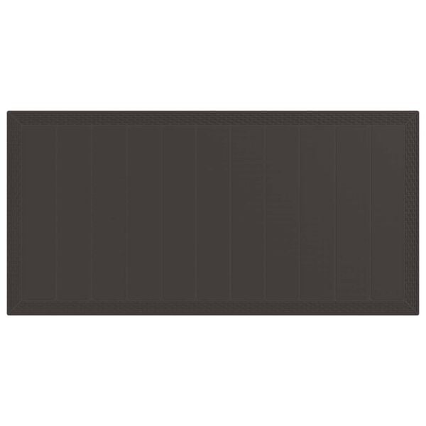 vidaXL Dārza ēdamgalds 9 pcs Brūna Polipropilēns