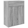 vidaXL kumode, pelēka ozolkoka krāsa, 60x30x75 cm, inženierijas koks