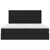 vidaXL Glabā&scaron;anas gulta ar matraci Melna 180 x 200 cm Mākslīgā āda