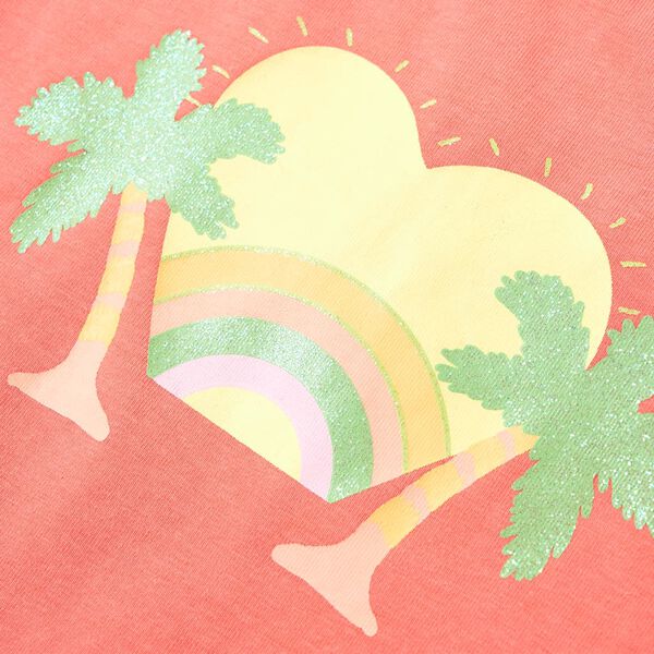 Bērnu T-krekls, koraļļu krāsā, 104