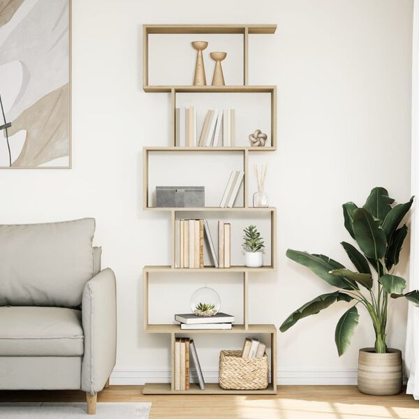 vidaXL telpas sadalītājs, grāmatu plaukts, 6 līmeņi, 70x24x193 cm