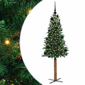 vidaXL Tievā Ziemassvētku Egle Zaļa 150 cm PVC un cietā priedes koks