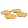 vidaXL picas paplātes, 4 gab., &Oslash;32x1,5 cm, bambuss