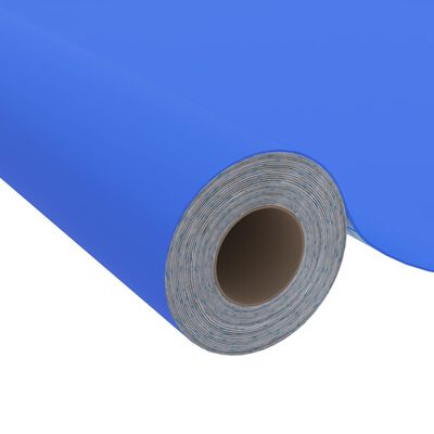 vidaXL mēbeļu līmplēve, spīdīgi zila, 500x90 cm, PVC