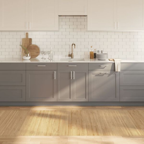 vidaXL paklājs, taisnstūra forma, dabīga krāsa, 100x400 cm, bambuss