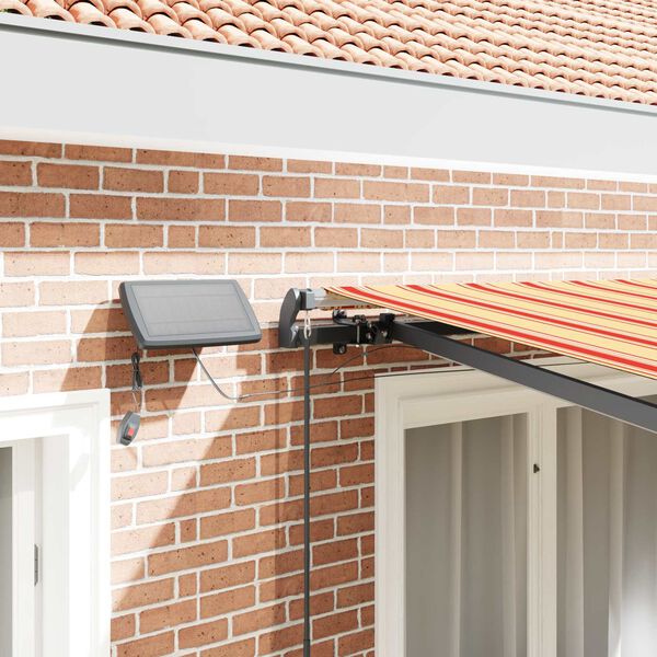 vidaXL Izvelkams jumtiņ&scaron; dzeltena un oranža 350 x 250 cm audums