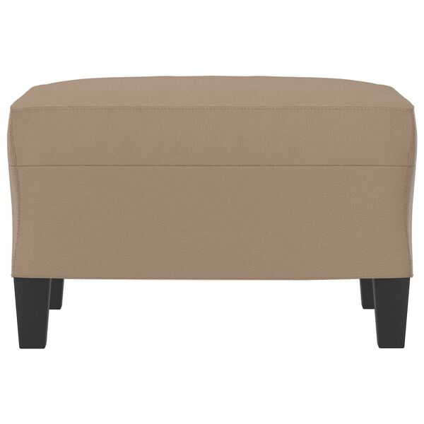 vidaXL kājsoliņš, 60x50x41 cm, kapučīno krāsas mākslīgā āda