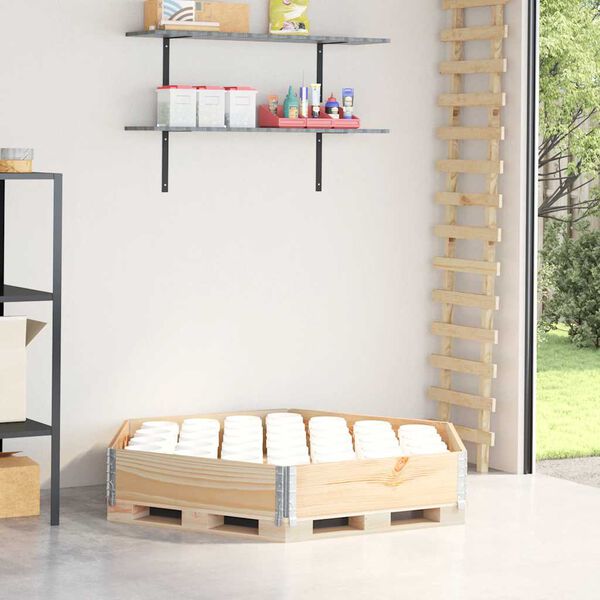 vidaXL puķu kaste, se&scaron;stūra, 160x160 cm, priedes masīvkoks