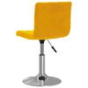 vidaXL grozāmi virtuves krēsli, 2 gab., sinepju dzeltens samts