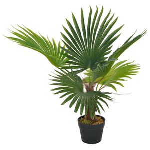 vidaXL mākslīgā palma ar podiņu, 70 cm, zaļa