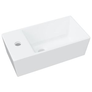 vidaXL izlietne, balta, 48x25x15 cm, keramika