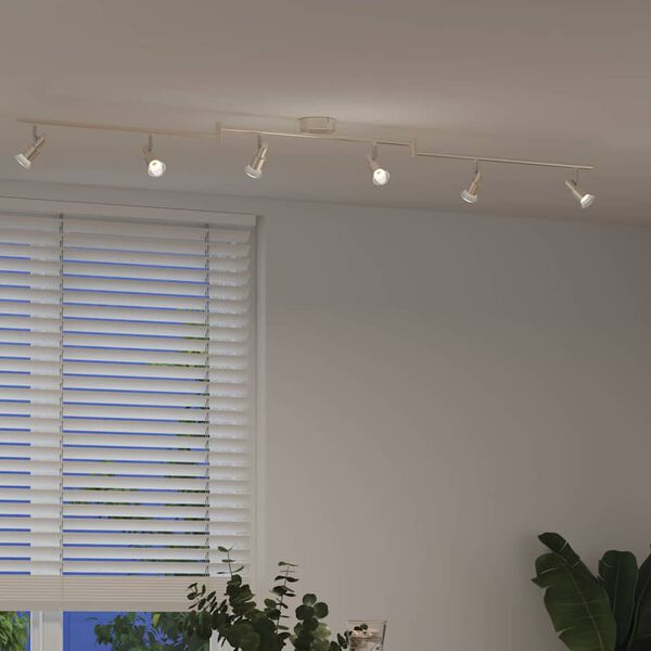 vidaXL Griestu prožektors Niķelis 176,5 x 9,5 x 14 cm Tērauds