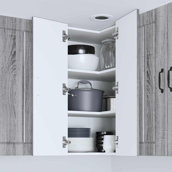 vidaXL Virtuves Skapis Lucca Pelēks Sonoma ozols 57 x 57 x 80 cm