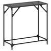 vidaXL konsoles galds ar melnu stikla virsmu, 80x35x81 cm, tērauds
