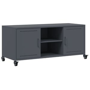 vidaXL TV skapītis, pelēks, 100,5x39x43,5 cm, tērauds