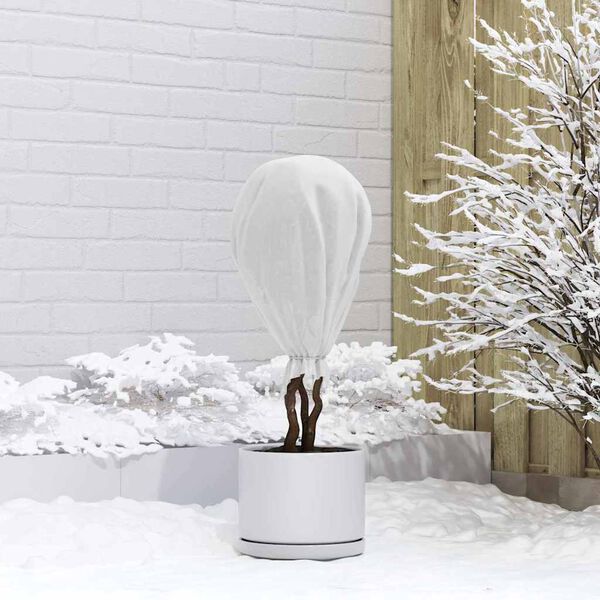 vidaXL Sals aizsardzības augu flīss Balts 100 x 1,6 m Nesintētā auduma