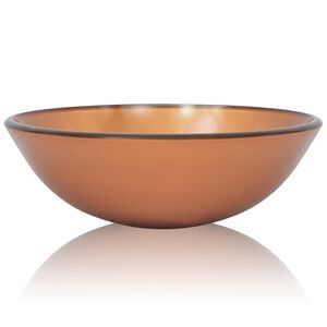 vidaXL izlietne, 42 cm, brūna, rūdīts stikls