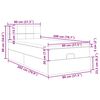 vidaXL Osmaņu gultas rāmis ar matrača tum&scaron;i brūns 80x200 cm audums