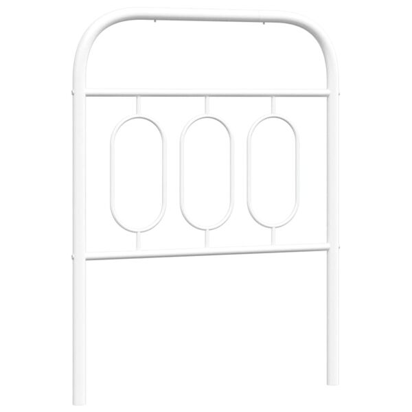 vidaXL gultas galvgalis, balts, metāls, 75 cm