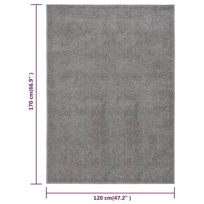 vidaXL paklājs, 120x170 cm, pelēks
