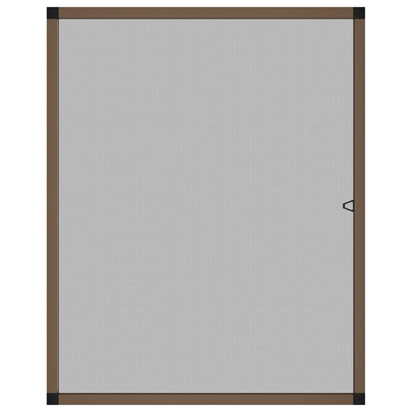 vidaXL kukaiņu siets logam, 100x120 cm, brūns alumīnijs