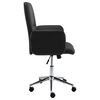 vidaXL biroja krēsls, melna mākslīgā āda
