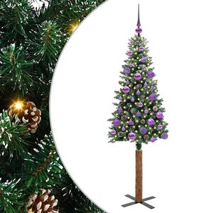 vidaXL Tievā Ziemassvētku Egle Zaļa 150 cm PVC un cietā priedes koks