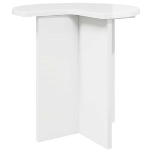 vidaXL Sānu galds Spīdīgi balts &Oslash; 39 x 38 cm Inženierijas koks