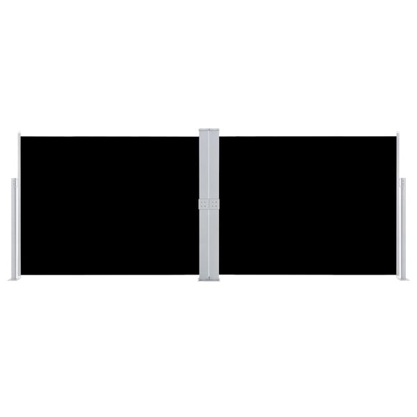 vidaXL izvelkams sānu aizslietnis, melns, 140x1000 cm