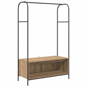 vidaXL Apģērba statīvs Brūns ozols 100 x 44 x 160 cm Inženierijas koks