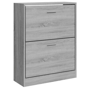 vidaXL apavu plaukts, pelēcīga ozolkoka,63x24x81 cm,inženierijas koks