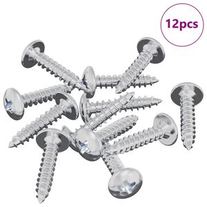 vidaXL Pa&scaron;vītņojamais Nags 12 pcs Cinkots 4 x 20 mm Tērauds