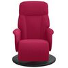 vidaXL atpūtas krēsls ar kāju balstu, vīnsarkans samts