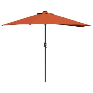 vidaXL Dārza parasols Sarkanbrūns 294 x 150 x 224 cm