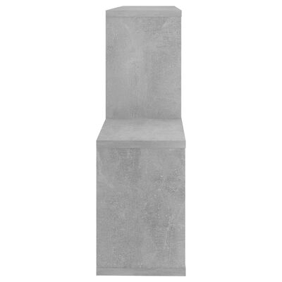 vidaXL sienas plaukts, betona pelēks, 100x18x53 cm, skaidu plāksne