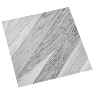 vidaXL Pa&scaron;līmējo&scaron;ie Grīdas Dēļi Pelēks Svītrots 30,5 x 30,5 cm 20 gab.
