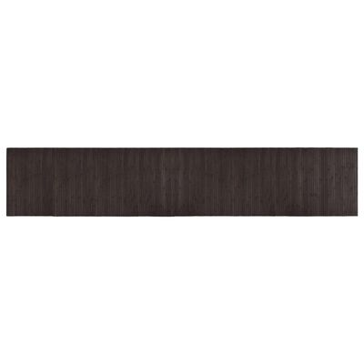 vidaXL paklājs, taisnstūra forma, tumši brūns, 60x300 cm, bambuss