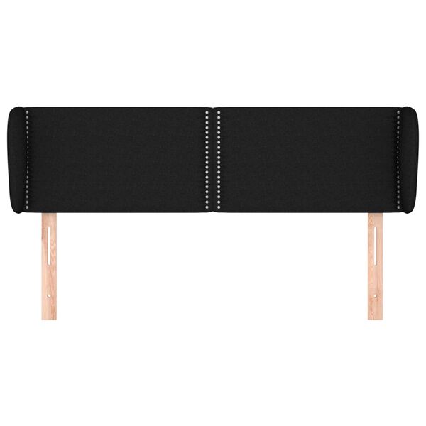 vidaXL galvgalis ar malām, 147x23x78/88 cm, melns audums