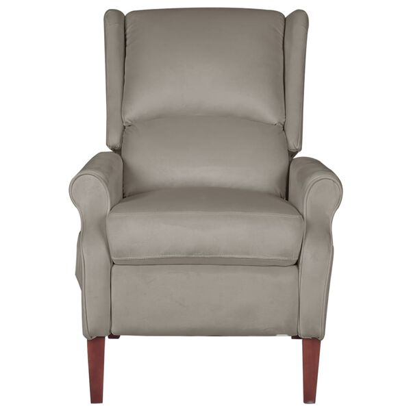 vidaXL masāžas krēsls, atgāžams, gai&scaron;i pelēks samts