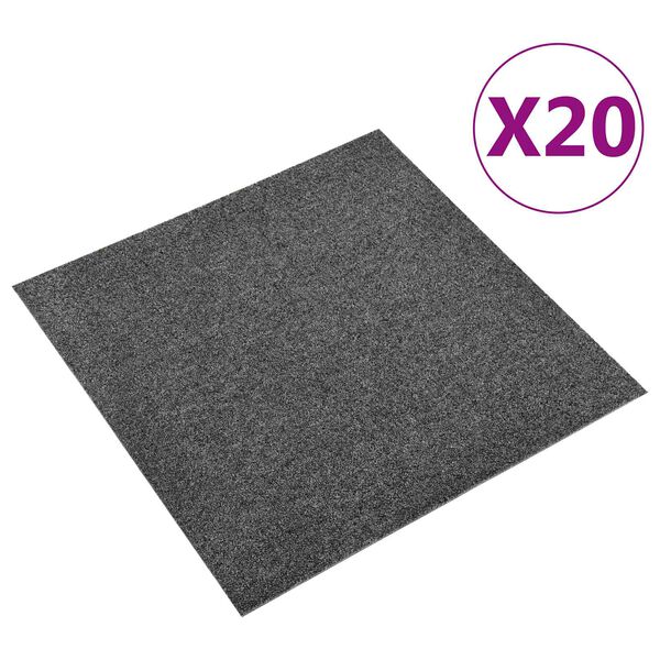 vidaXL Paklājs 20 pcs Antracīts 50 x 50 cm 100% polipropilēns