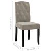 vidaXL virtuves krēsli, 4 gab., gai&scaron;i pelēks samts