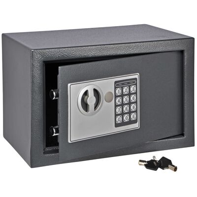 HI seifs ar elektrisko slēdzeni, tumši pelēks, 31x20x20 cm
